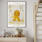 Børne Navneplakat med løve