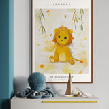 Børne Navneplakat med løve