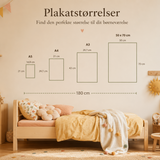 Børne Navneplakat med mariehøne